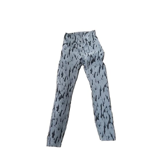 Lululemon Leggings Cropped Instill Hi-Rise Gray Black Jacquard W5elws Women's 0 - Picture 1 of 6